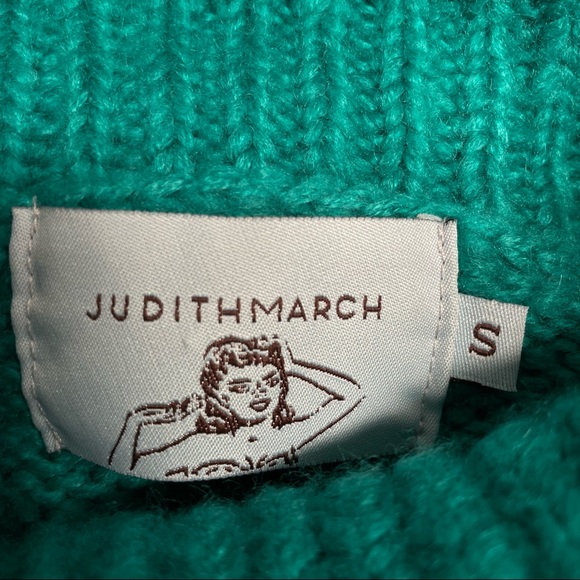 Judith March Green Sweater dress with embroidered flower size s - Picture 6 of 9